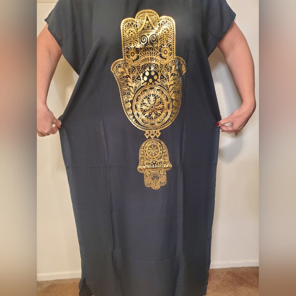 Brand New Olive Color Hamsa ( hand) Dress